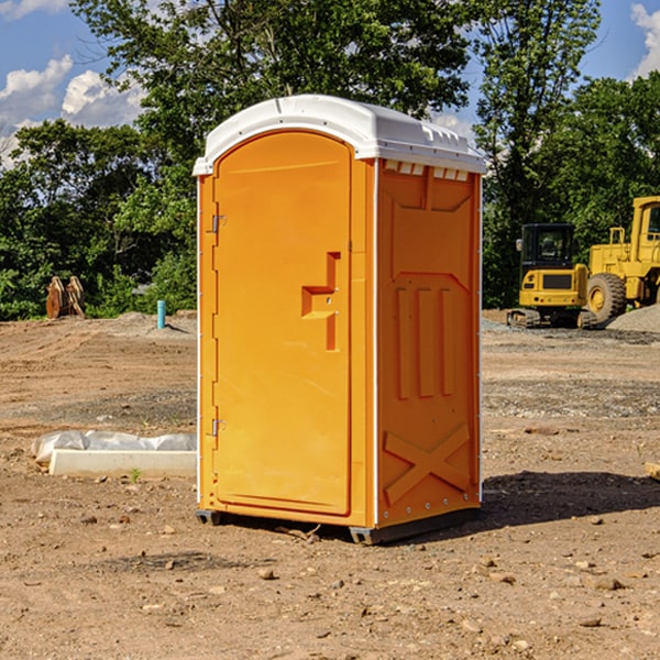 how often are the porta potties cleaned and serviced during a rental period in Sardis